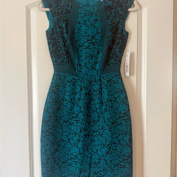 Elegant Teal and Black Women's Dress - Picture 1 of 2